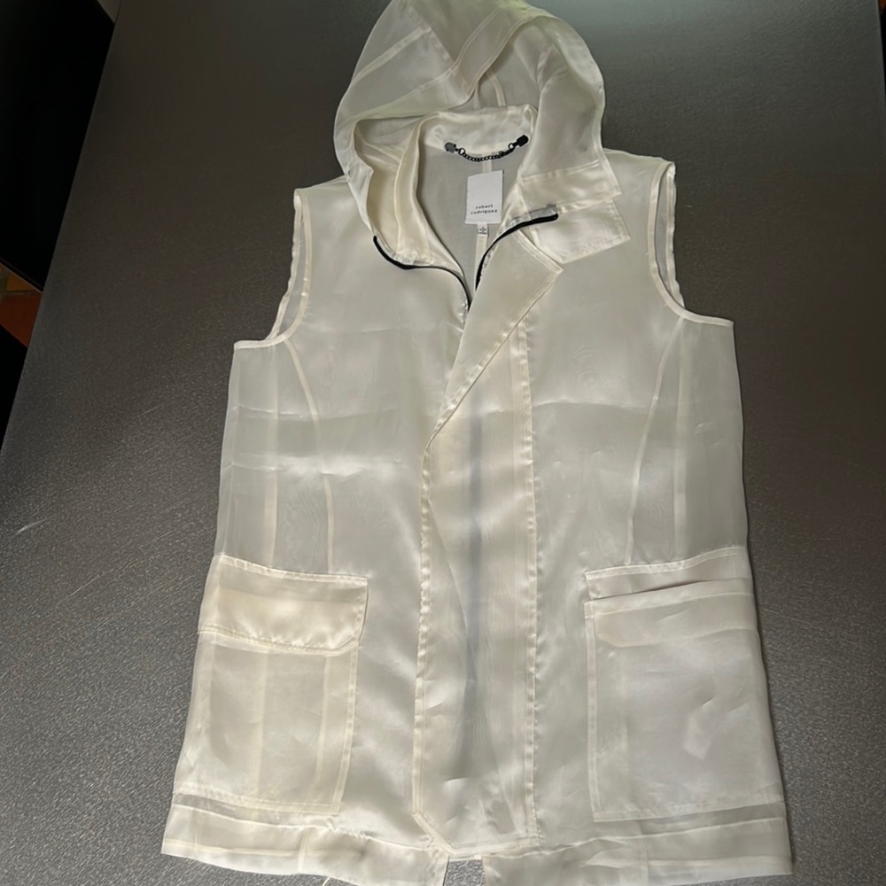 ROBERT RODRIGUEZ Sleeveless Silk Anorak, Size 4